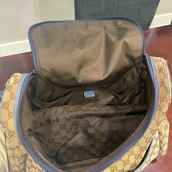 100% authentic Gucci diaper bag tan and blue - Picture 4 of 5